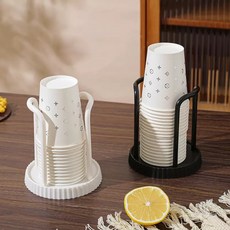 원풍룽 다용도 중이컵 거치대, 2개, 블랙+화이트