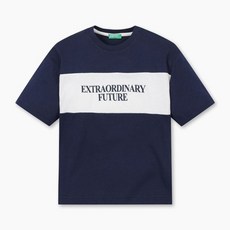 베네통 키즈 베네통키즈 체스트블럭 반팔 티셔츠 3I1XC10HF NY