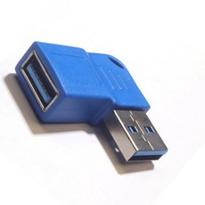 90도 직각 USB3.0 여성용에서 USB3.0 남성용 차량 충전 USB3.0 컨버터 노트북 휴대폰 태블릿과 호환 가능, Blue, Style L
