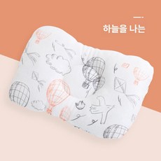 픽셀러 두상교정 아기 돌 베개 태열 필로우, 1개, 하늘을 나는