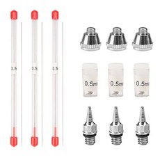 에어브러쉬 브러쉬 도료 자동차 다양한 유형의 에어브러시 교체 수리 부품용 깍지 바늘 도구 액세서리 키트 0.2mm 0.3mm 0.5mm 3 개, 3)0.5mm 3pcs