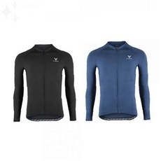 검정 남색 사이클 긴팔 상의 남성 여성 라이딩 운동복 통기성 흡습속건 집업 자켓