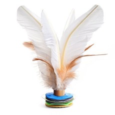 제기 차기 체육 준비물 전통 민속 놀이 명절 추석 설날 체육대회 운동회 어린이집 유치원 단체 게임, Q. 거위 깃털 셔틀콕 (17cm)