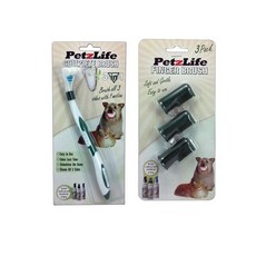 Petzlife 潔牙樂三向寵物牙刷 超柔軟指套牙刷組 全方位清潔給愛犬清新好口氣, 1個, 三向寵物牙刷