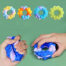 팝잇볼 도넛 볼 푸쉬팝 말랑이 공 캐치볼 주물럭 스트레스해소 푸시팝 파빗 뽁뽁이 피젯 토이, 믹스컬러 sc572, 1개