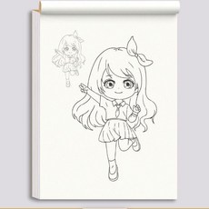 動漫人物描摹本 素描漫畫入門手繪線描 兒童零基礎畫畫臨摹本, 基礎練習【Q版人物/】0基礎入門,美術老師指定【控筆練習/可描可臨】