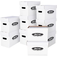 BCW 짧은 만화 보관 상자 - 10팩 | 150-175 현재/실버 에이지 쌓을 수 있음 내구성 90.7kg(200파운드) 강도