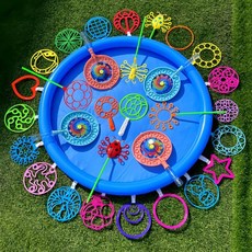 대형 비눗방울 거품 놀이 버블 야외 파티 공원 도구, 62CM 세트+풀+플레이트