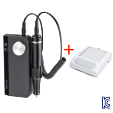 1+1 악성 발톱 손톱 젤 네일 드릴/흡진기 무좀 스케일링 페디 레진 목공 공예 수리, 1세트, 드릴(검정)+ARMA흡진기