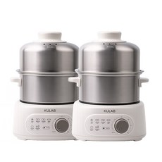 쿠랩 프리미엄 스텐 계란찜기, 2단 1+1