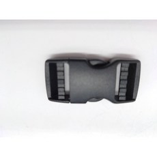 愛心手工材料鋪 彩色插扣 2公分 塑鋼扣具 旁開扣 腰包扣 背包扣 塑膠插扣 彩色安全插扣 露營, 1個, 10號雙調整黑色2公分插扣, 黑色