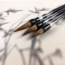 먹물 리필형붓 서예 화방 한자 글쓰기연습 브러쉬 캘리펜, C) 대