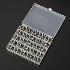 가정용 미싱 보빈 밑실 북알 세트, 1세트, 가정용-쇠북알25P+케이스