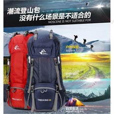 FREE KNIGHT 60L 登山包 專業戶外雙肩背包 徒步爬山旅行包, 藏藍色-60L,60L, 1個