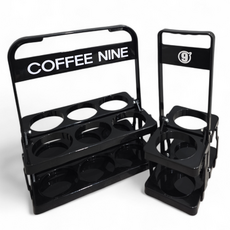 들꽃 음료 캐리어 맥주 트레이 음료캐리어 6구 로고 문구 제작, 1개, 1개, 블랙