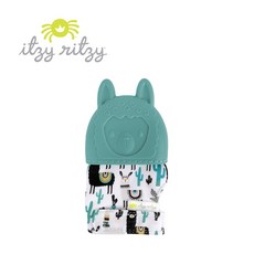 Itzy Ritzy 美國 矽膠搖鈴固齒環 迷你冰涼固齒器 固齒器 咬咬手套 動物造型 故齒玩具 手搖鈴 3884, 1個, 咬手手-萌萌草泥馬 / 1989