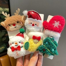 包 您省心 聖誕老人毛絨胸針，可愛麋鹿別針，兒童節日禮物，圍巾裝飾學生徽章