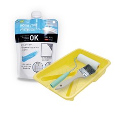 홈스타파스텔 방문 가구 벽면 벽지 셀프 도구세트, 1세트, 400ml, 화이트크림