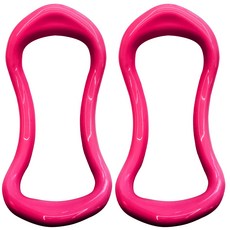 1+1 요가링 홈트레이닝 홈 요가 소품, 1세트, 요가링_체리 1+1