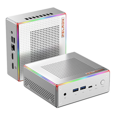 PELDRON 迷你電腦 R7 7840HS DDR5 32G SSD Win11 專業版 RGB 燈效, 銀色, 炫彩銀翼, 1TB, 32GB, WIN11 Home