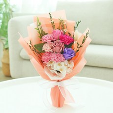 메르시 카네이션 꽃다발, 1개, 메르시 카네이션 꽃다발 핑크
