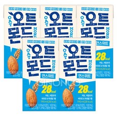 롯데칠성 오트몬드 저당 언스위트, 5개, 190ml