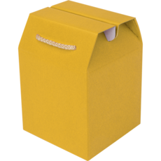 주호팩 끈손잡이 다용도 선물상자 04-0 (124x124x140), 진노랑, 1개