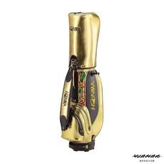 日系球包 台灣出貨高爾夫球包 森系高爾夫球包 女生球包 輕奢球包輕便 多功能球包 防水球包 高級高爾夫球包 球包, 黑金色, 1個