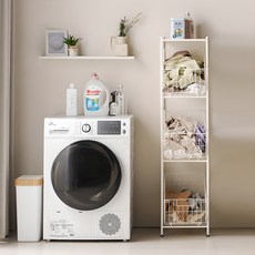 에픽트리 보니타 스텐드 거치형 철제 3단 빨래바구니, 화이트(리뉴얼)