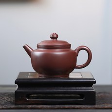 宜興紫砂壺 巨輪珠 200ml, 1個, 102173紫泥巨轮 礼盒证书