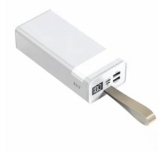 대용량 휴대용 충전기 30000mAh 2.1A 빠른 충전 보조 배터리, 아이보리