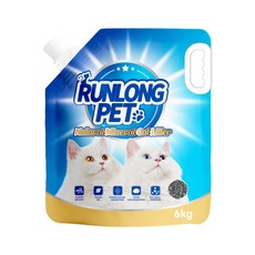 RUNLONG PET 礦物貓砂 6公斤 無粉塵 強效凝結 除臭, 6kg, 1個, 無香