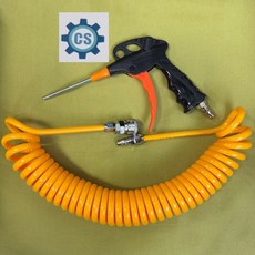 콤프레샤 에어 PE코일 호스 8x5M PVC에어건 100 세트상품 먼지청소 버스, 1세트