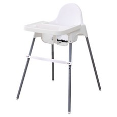 어린이 식탁 의자 조절 가능한 아기 식사 의자, 흰색