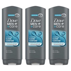 도브 멘 + 케어 클린 컴포트 바디 페이스 워시, 3개, 532ml
