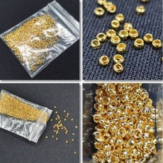 1봉(약500개) 2.5mm 골드 누름볼 단품 고정 비즈팁 비, 빠른배송