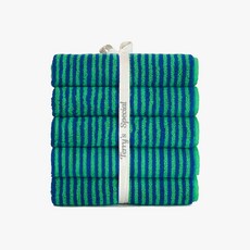 테리스페셜 런던 스트라이프 200g 호텔수건 5장 리본선물포장 타올 수건 세면타올 욕실수건 타월 호텔타올 호텔타월 목욕타올 샤워타올 목욕수건 샤워수건, 5개, 200g 런던스트라이프_블루그린