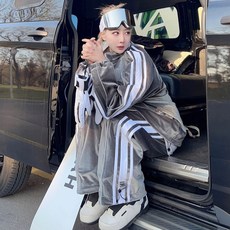 남녀공용 벨벳 보드복 스키복 상하의 세트