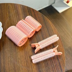 懶人八字劉海固定神器 捲髮筒 蓬鬆空氣睡覺型塑料捲髮筒, 1個, 【5件套】捲髮筒大中小+蓬鬆夾1+鱷魚夾,GAZOON【氣橙色】元氣滿滿