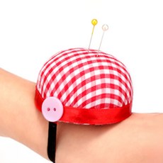 바늘꽂이쿠션 손목 시침핀꽂이 침 수납 밴드, 1개