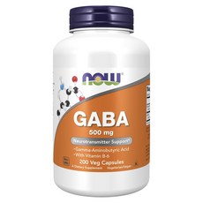 NOW Foods GABA素食膠囊 500mg, 200顆, 1罐