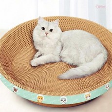 펫츠몬 눕기 편한 특대형 B골 고양이 스크래쳐 (원형) (55cm), 상세페이지 참조, 1개
