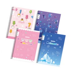 디피 초등슬림수학노트 8분할수학공책, 여_랜덤1개