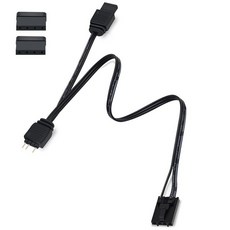 COMeap Corsair Commander Core XT 커맨더 코어 조명 노드 및 RGB 팬 허브용 4핀 ARGB 어댑터 1~2 스플리터 연장 케이블 5V 3핀 장치에 연결, 6.5-inch