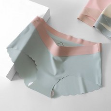 임산부 전용 무봉제 배색 면 팬티 임부 속옷 데일리 편안한 착용감 통기성 좋은