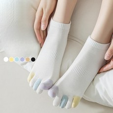 돈워리 여성 무지개 발가락양말 단목 6컬레