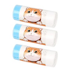 可愛貓咪圖案貓砂盆垃圾袋 加厚耐用 3入組, 新款藍色小號, 3個