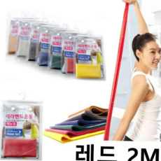 튜빙밴드 세라밴드 레드색상 필라테스 요가 근력 재활운동 2M, 본상품