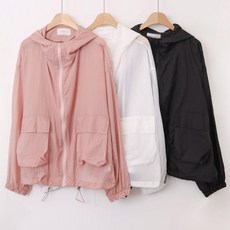 강물처럼 빅사이즈바람막이 U572L505 바디빅포켓후드집업 LY