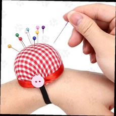 손목형 바늘쿠션 시침핀보관 재봉 바느질 착용편한 퀼트 손목밴드 작업시간절약, 1개, 상세페이지 참조